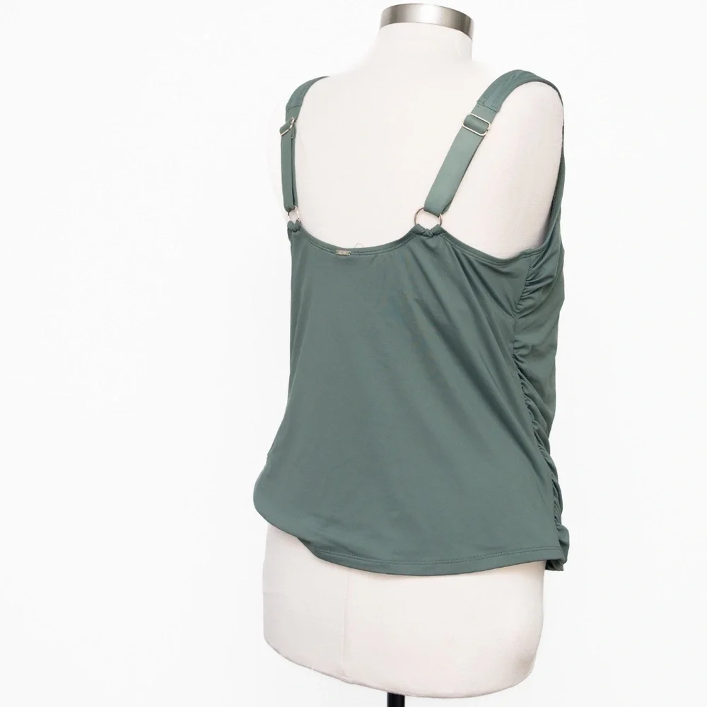 Anne Cole‎ Swim. Square Neck Tankini Top.